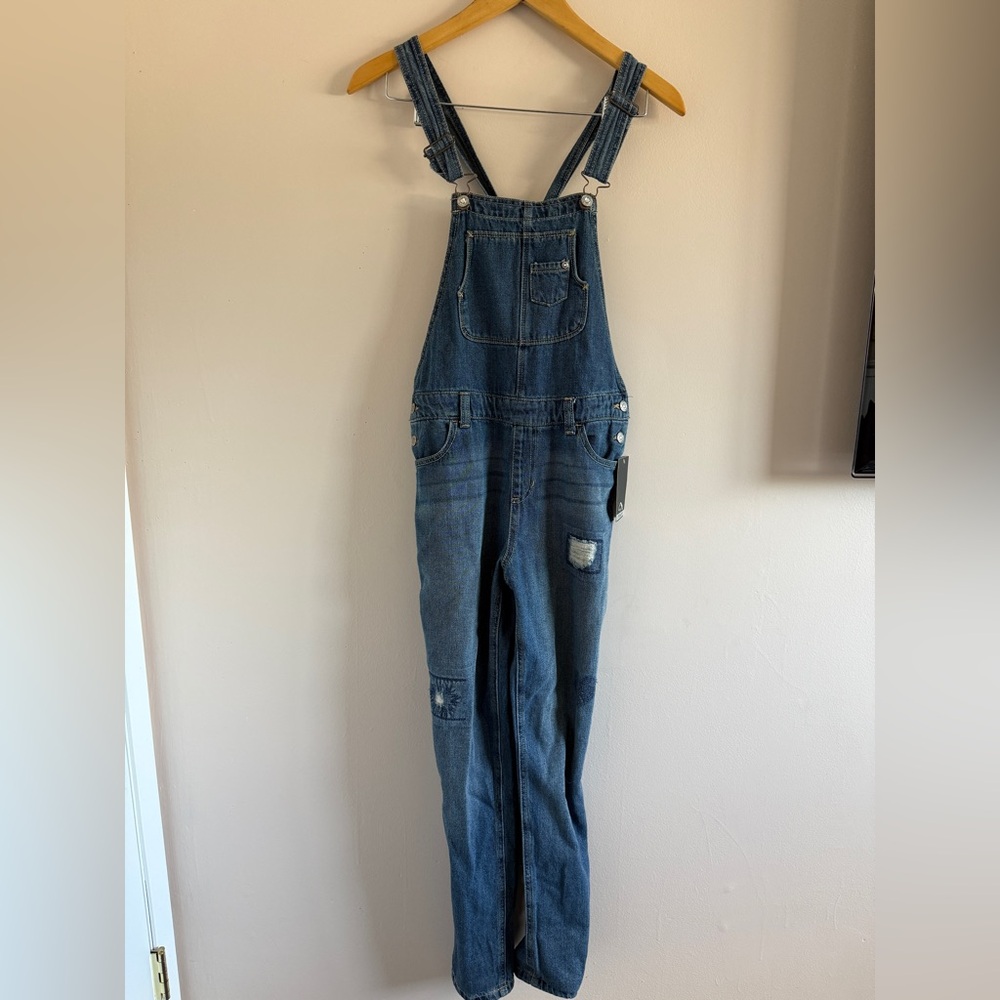 Vintage Jordache Denim Overalls Medium Wash Blue 90s Retro Adjustable